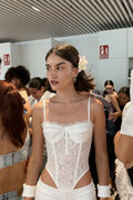 IVORY LACE CORSET BODYSUIT