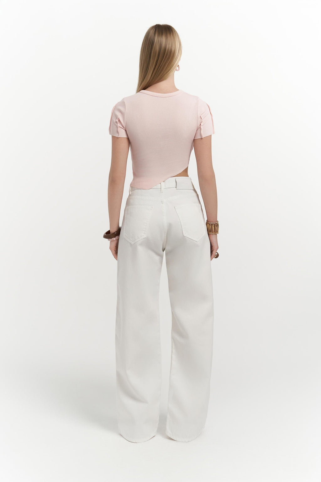 OFF-WHITE SHEER DENIM JEANS