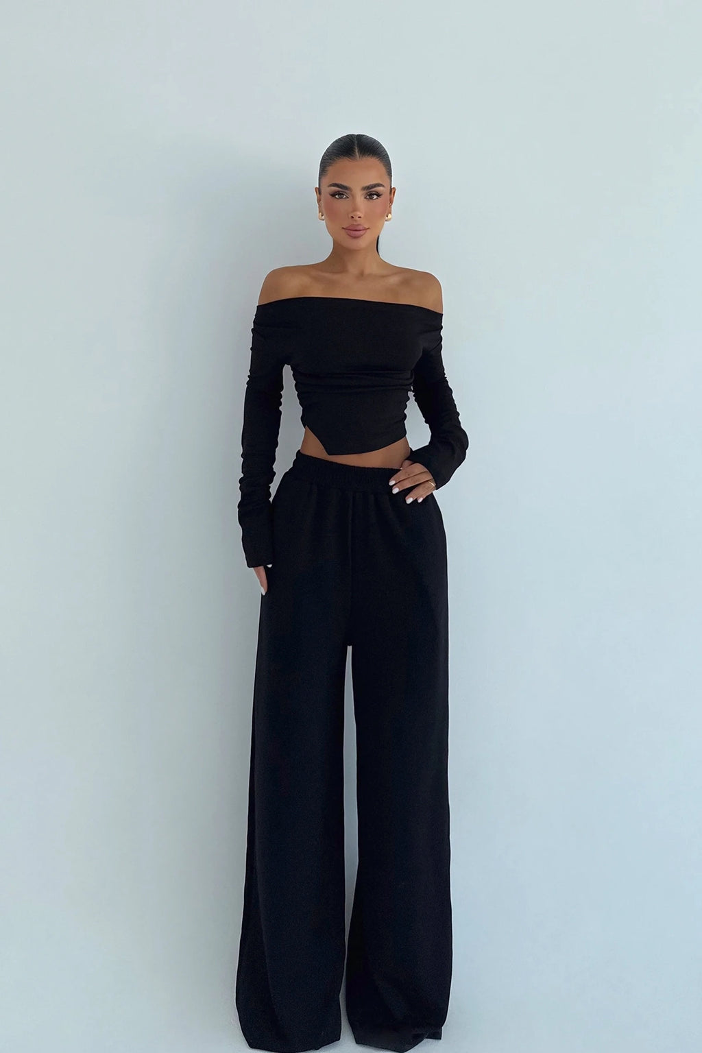 BLACK TROUSER SUIT