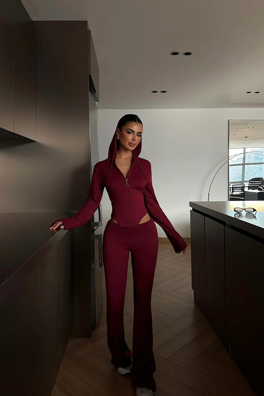 BURGUNDY PASCALE SET