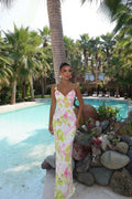 MUTICOLORED MARGOT FLORAL SUMMER DRESS