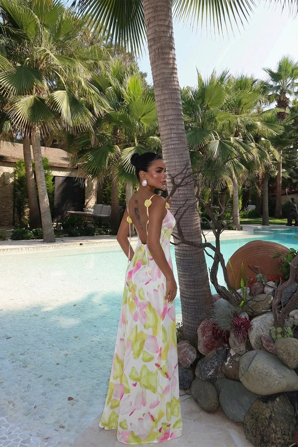 MULTICOLORED FLORAL SUMMER DRESS