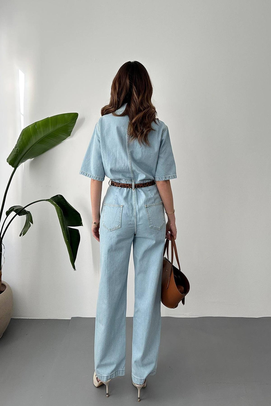 BLUE CASUAL DENIM OVERALLS